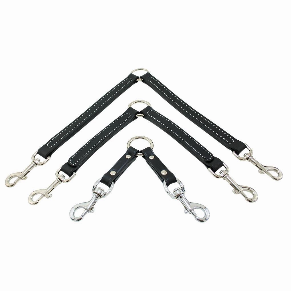 2 Way Leather Dog Leash Coupler