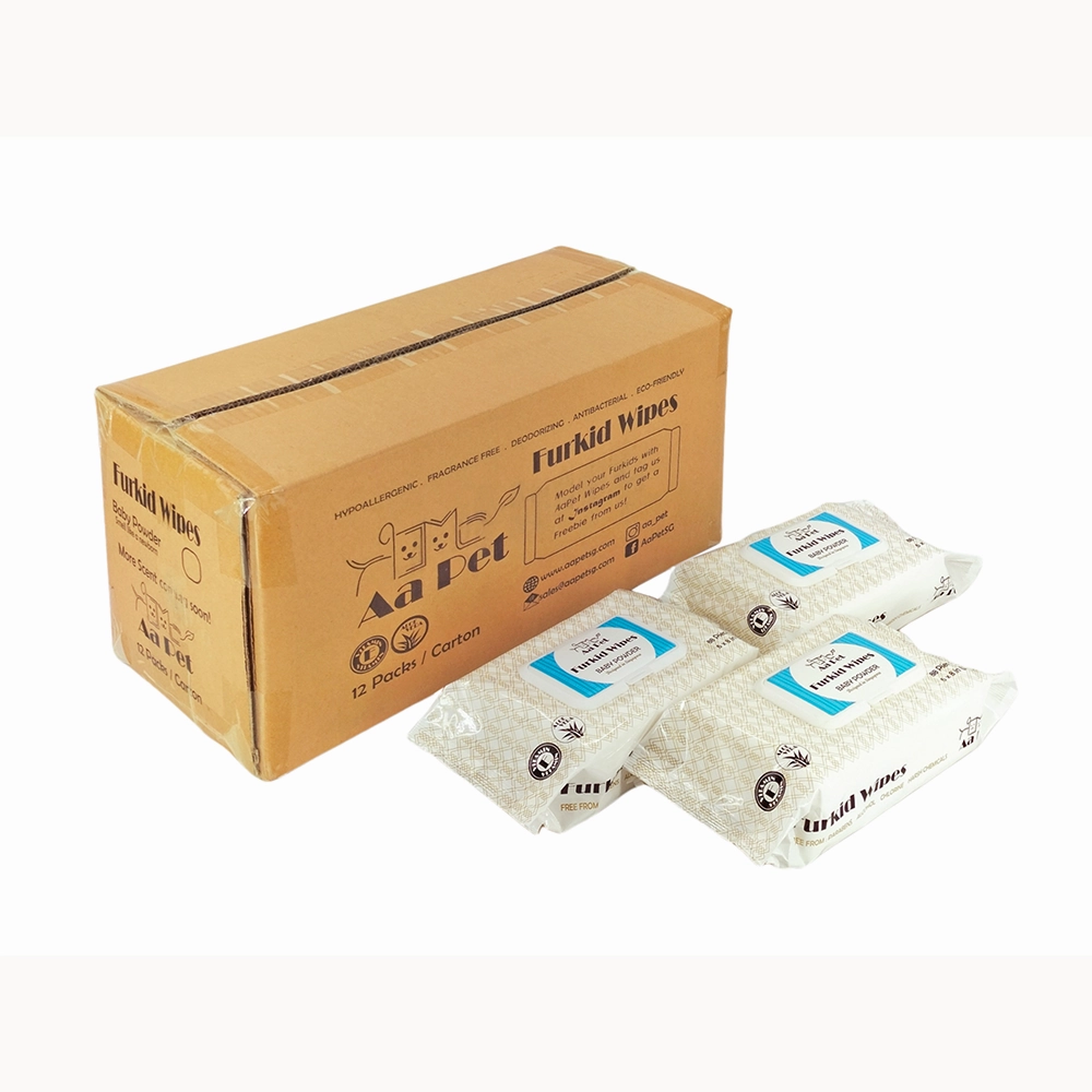 Aapet Furkid Wipes Baby Powder 88 Pieces