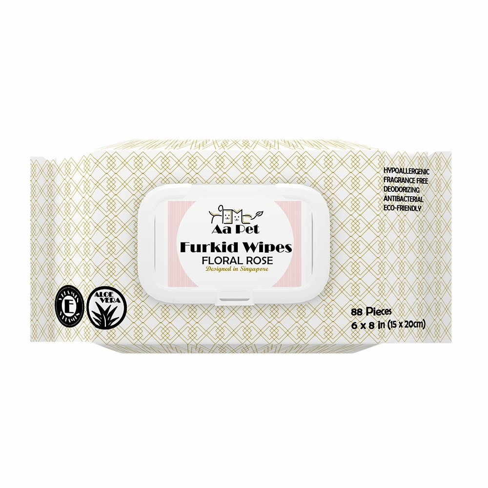 Aapet Furkid Wipes Floral Rose 88 Pieces