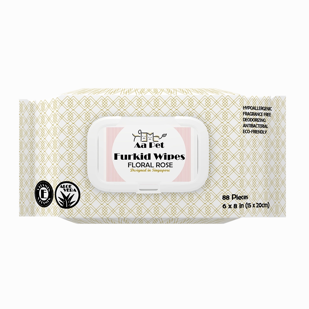 Aapet Furkid Wipes Floral Rose 88 Pieces