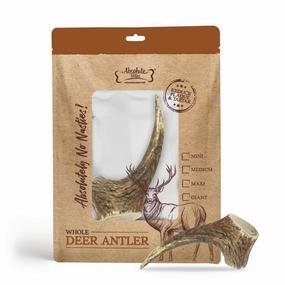 Absolute Bites Whole Deer Antlers Dental Chew Giant