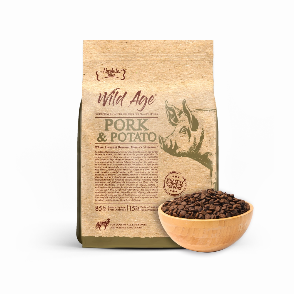 Absolute Bites Wild Age Dog Pork & Potato Complete & Balanced For All Life Stages 3.3lbs