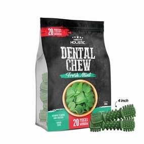 Absolute Holistic Dog Dental Chew Fresh Mint Medium 500g - 20pcs (4")