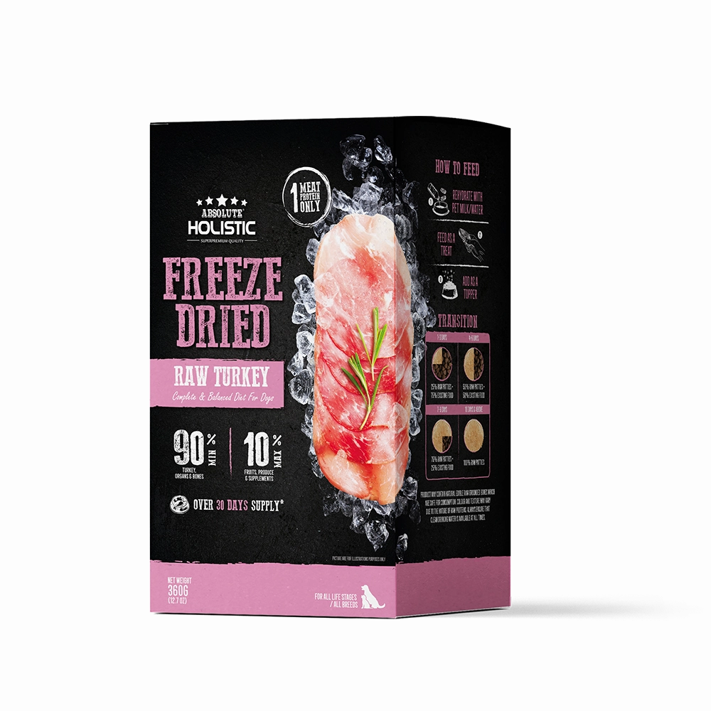 Absolute Holistic Dog Freeze Dried Raw Patties Turkey 12.7oz