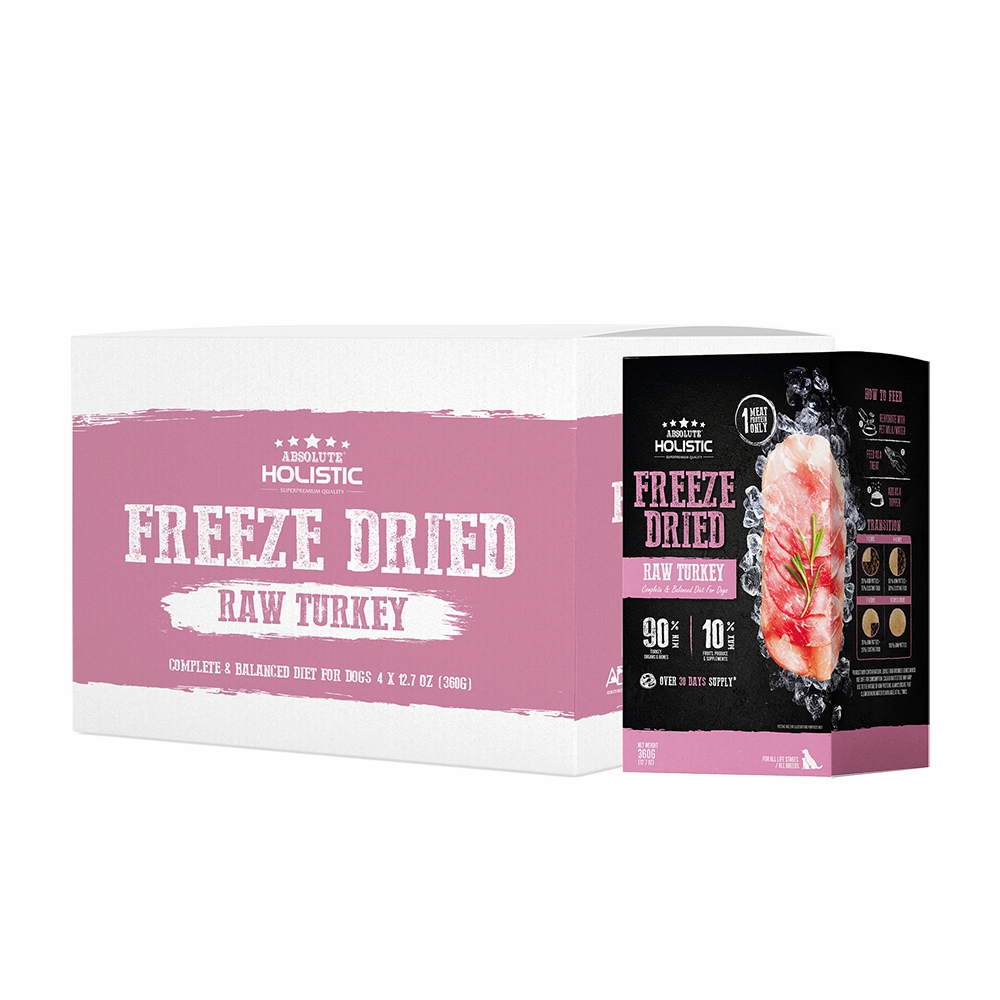 Absolute Holistic Dog Freeze Dried Raw Patties Turkey 12.7oz