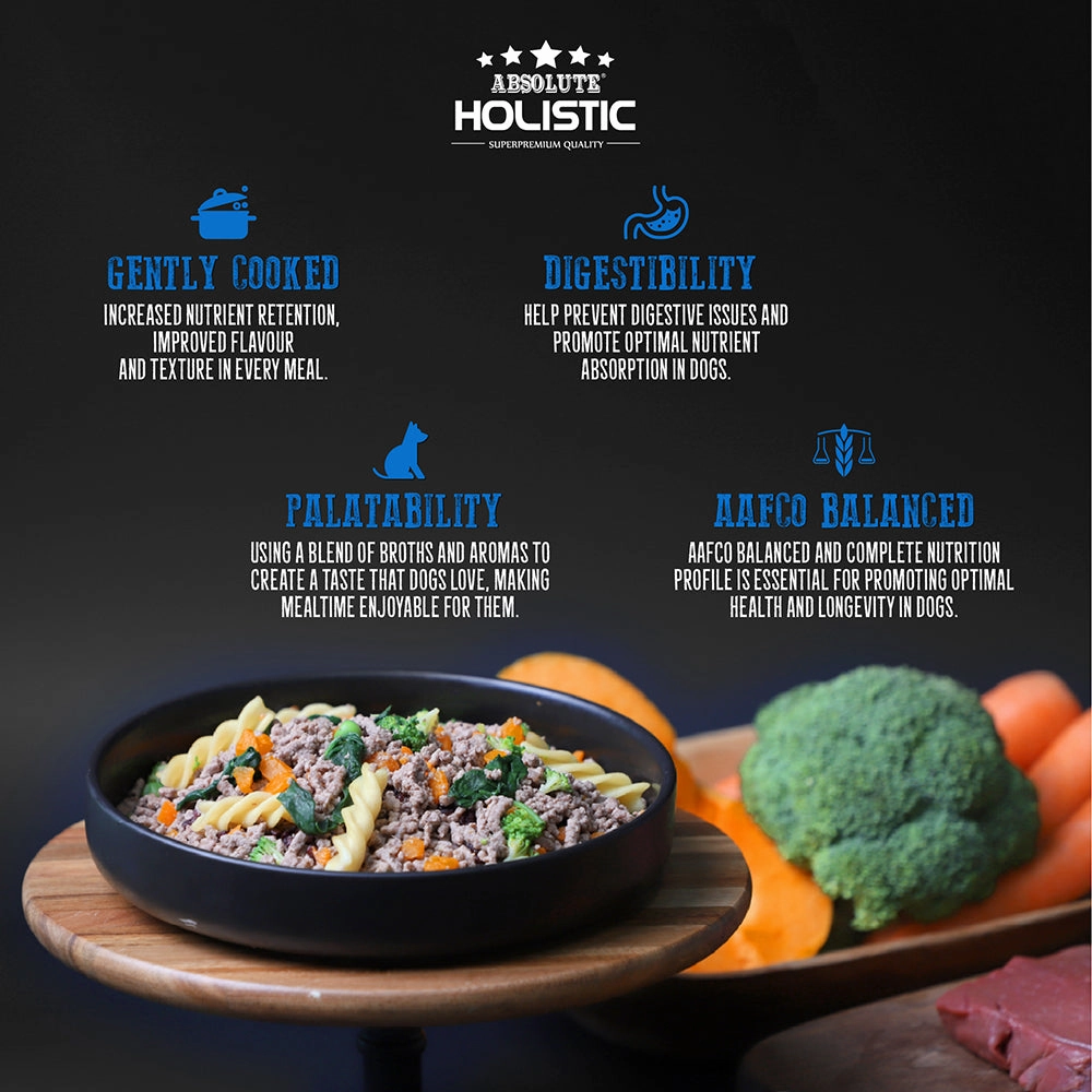Absolute Holistic Dog Home Cooked Recipe Duck, Pea & Pumpkin 375g