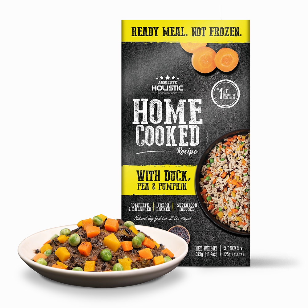 Absolute Holistic Dog Home Cooked Recipe Duck, Pea & Pumpkin 375g