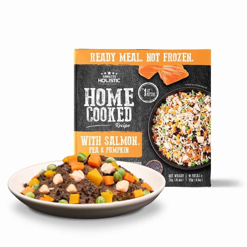 Absolute Holistic Dog Home Cooked Recipe Salmon, Pea & Pumpkin 2kg