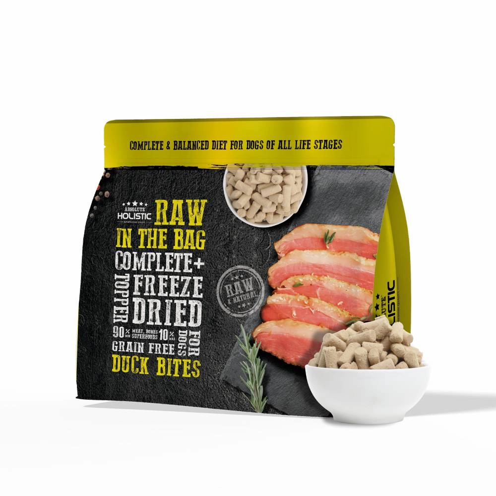 Absolute Holistic Dog Raw in the Bag Complete Freeze Dried Duck Bites 14oz