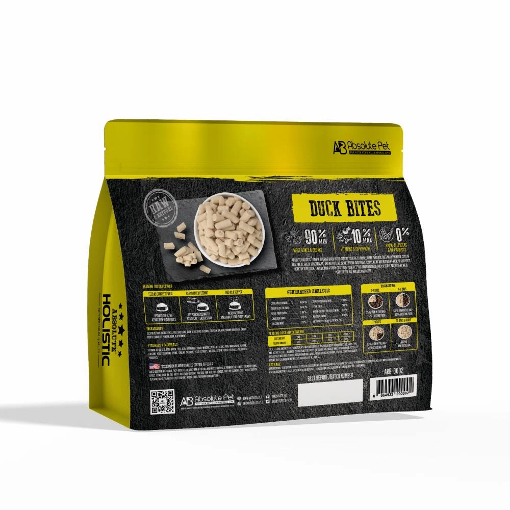 Absolute Holistic Dog Raw in the Bag Complete Freeze Dried Duck Bites 14oz