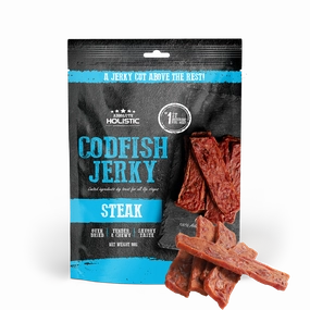 Absolute Holistic Dog Treats Codfish Jerky Steak 100g