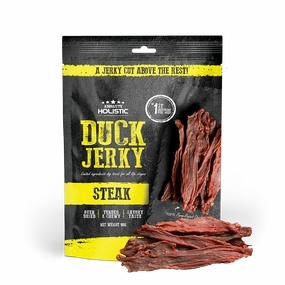 Absolute Holistic Dog Treats Duck Jerky Steak 100g