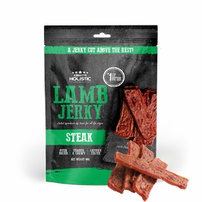 Absolute Holistic Dog Treats Lamb Jerky Steak 100g