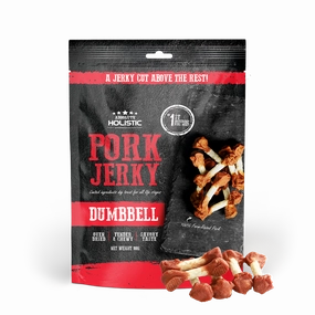 Absolute Holistic Dog Treats Pork Jerky Dumbbell 100g