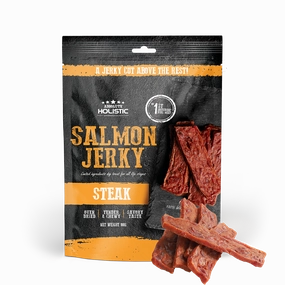 Absolute Holistic Dog Treats Salmon Jerky Steak 100g