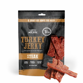 Absolute Holistic Dog Treats Turkey Jerky Steak 100g