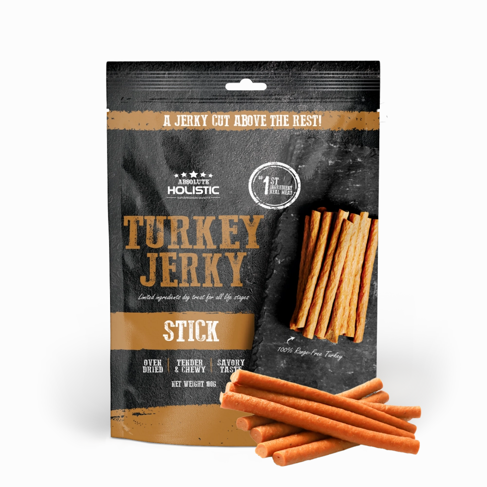 Absolute Holistic Dog Treats Turkey Jerky Stick 100g