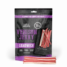 Absolute Holistic Dog Treats Venison Jerky Sandwich 100g