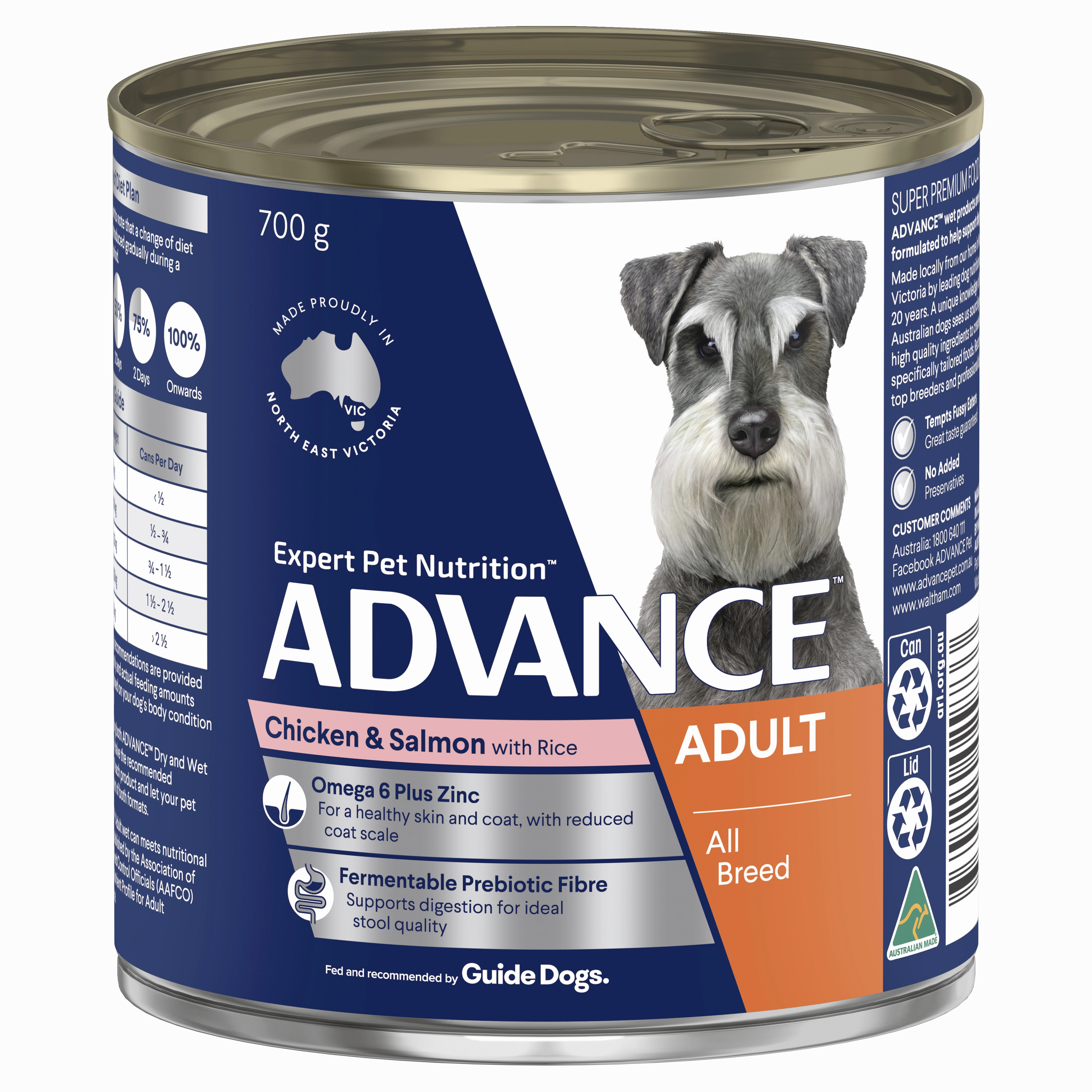 ADVANCE - Adult All Breed Chicken & Salmon with Rice Dog Wet Food (700g)