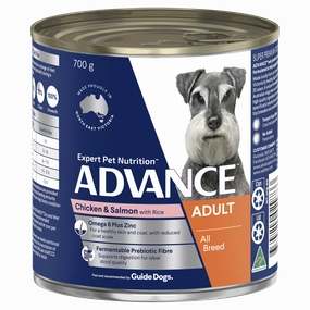 ADVANCE - Adult All Breed Chicken & Salmon with Rice Dog Wet Food (700g)