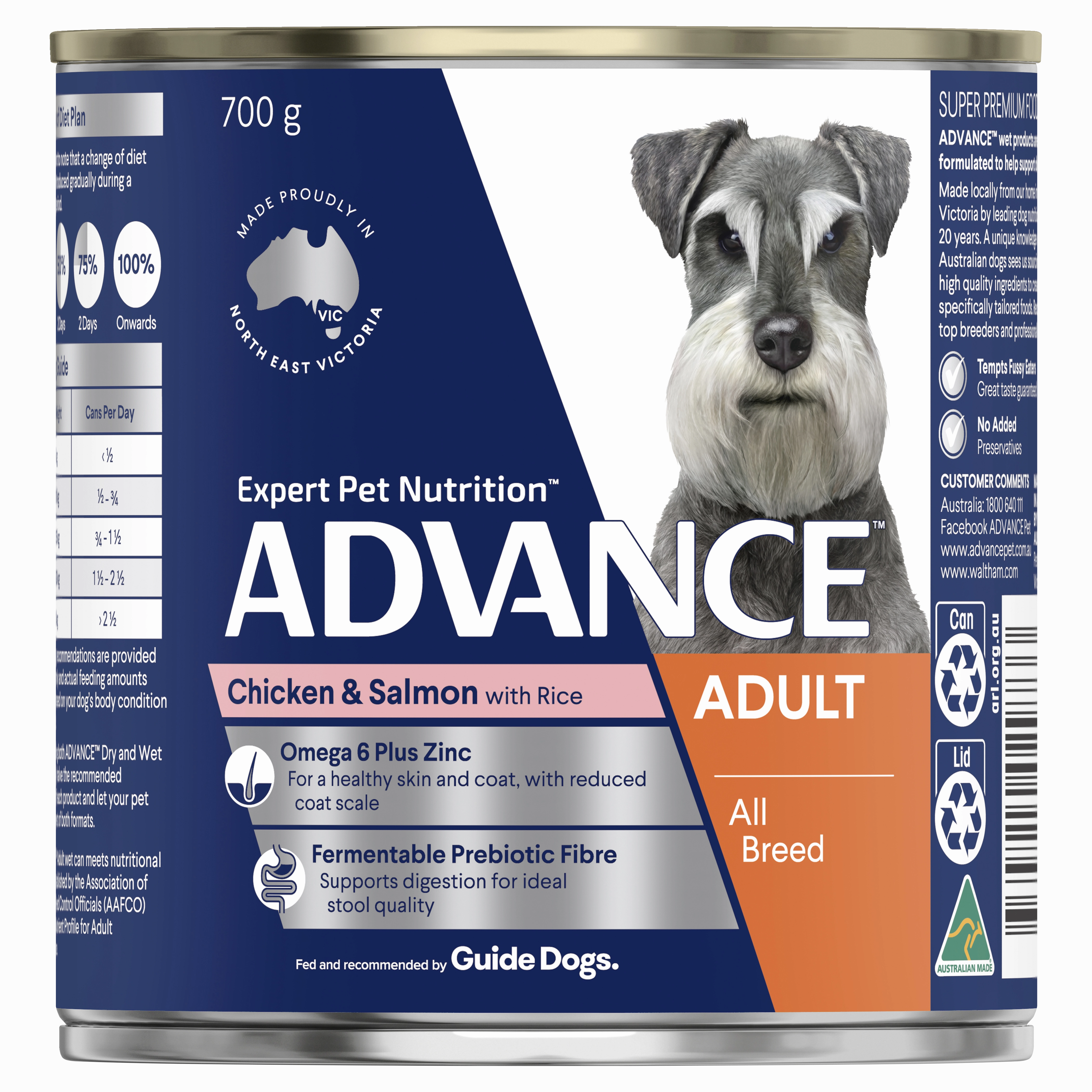 ADVANCE - Adult All Breed Chicken & Salmon with Rice Dog Wet Food (700g)