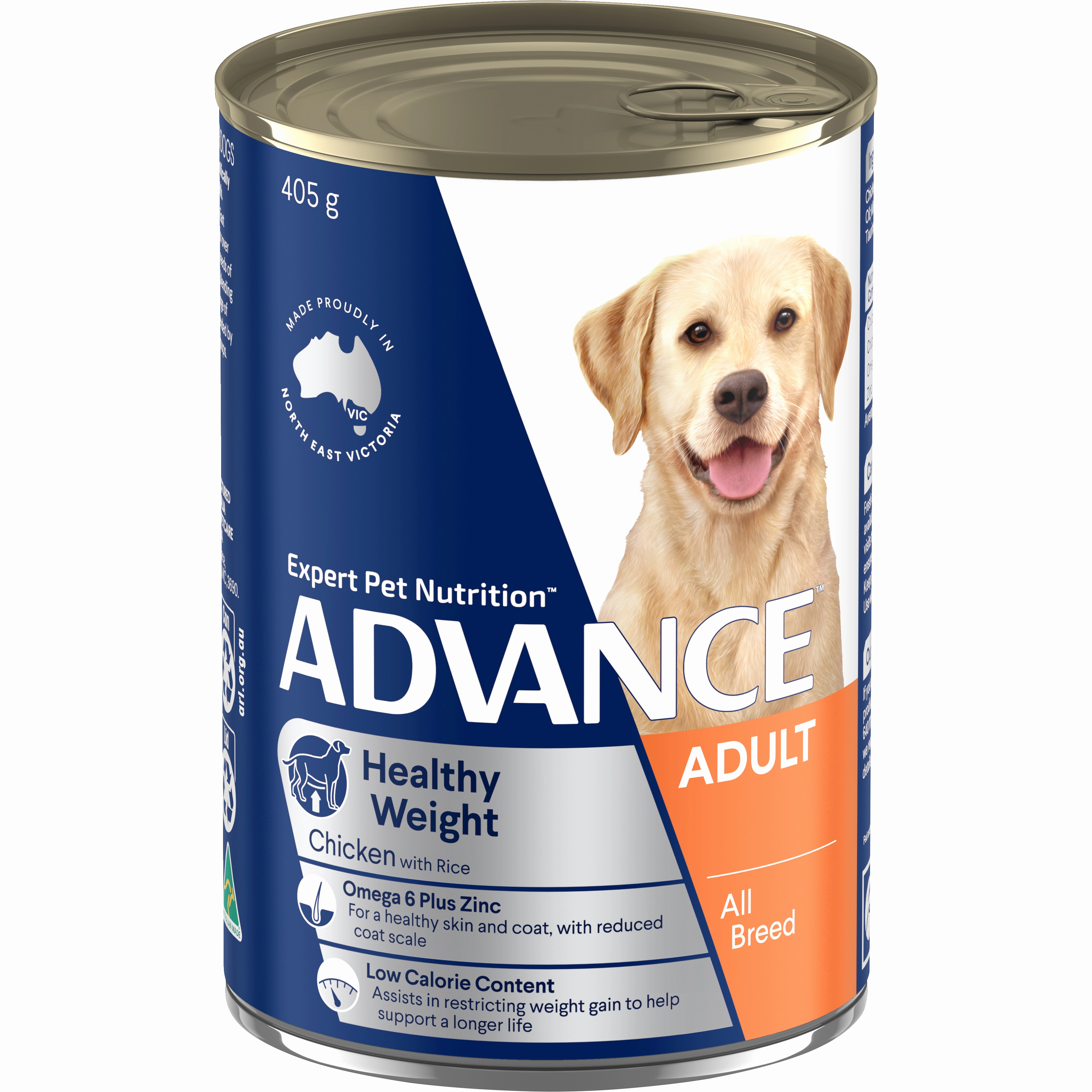 ADVANCE - Healthy Weight Adult All Breed Chicken with Rice Dog Wet Food (405g)