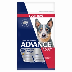 ADVANCE - Healthy Weight Adult Medium Breed Chicken with Rice Dog Dry Food (17kg)