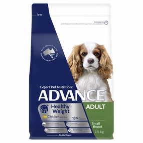 ADVANCE - Healthy Weight Adult Small Breed Chicken with Rice Dog Dry Food (2.5kg)