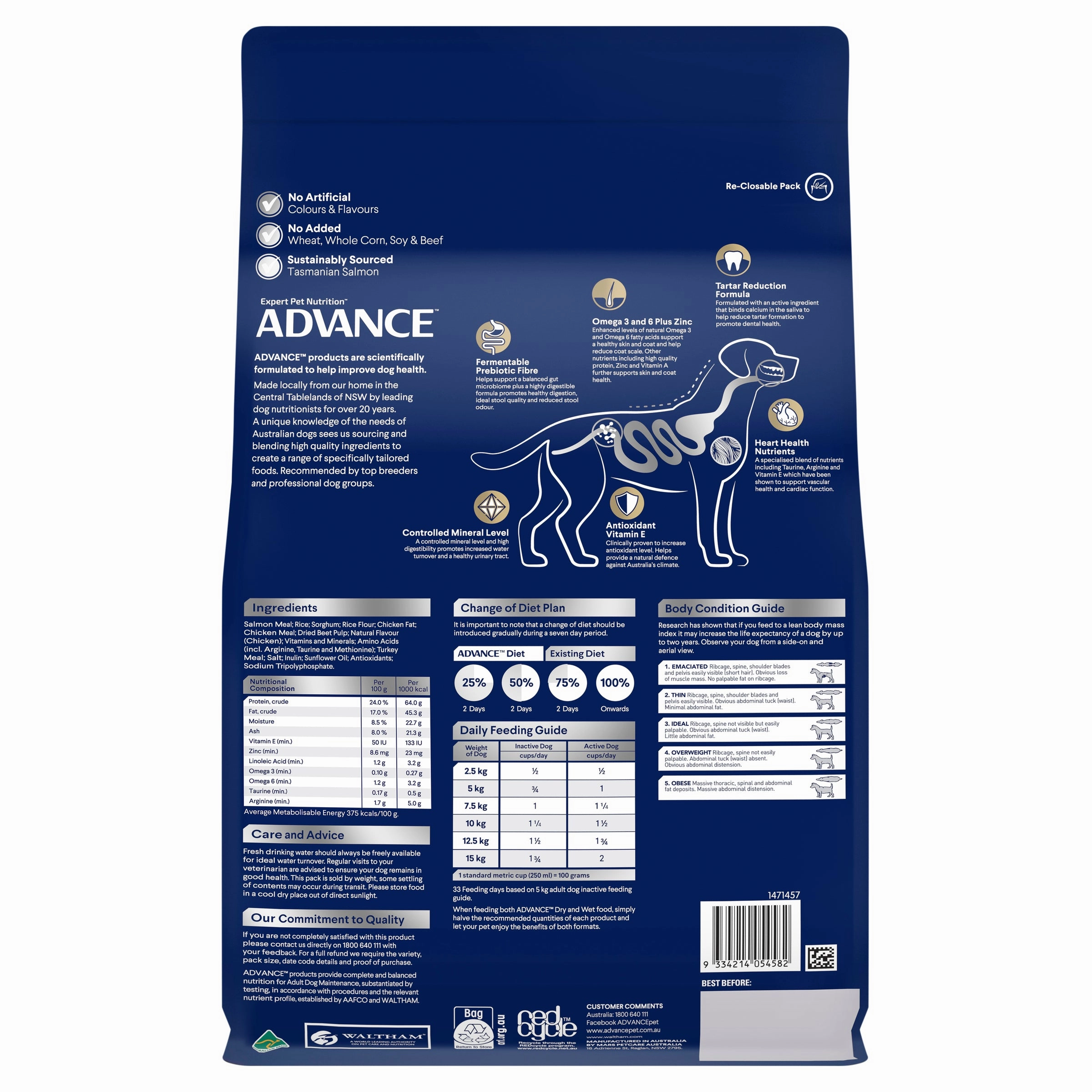 ADVANCE - Oodles Adult Small Breed Salmon with Rice Dog Dry Food (2.5kg)