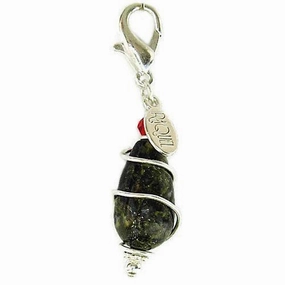 African Bloodstone Healing Dog Collar Charm Pawmulet
