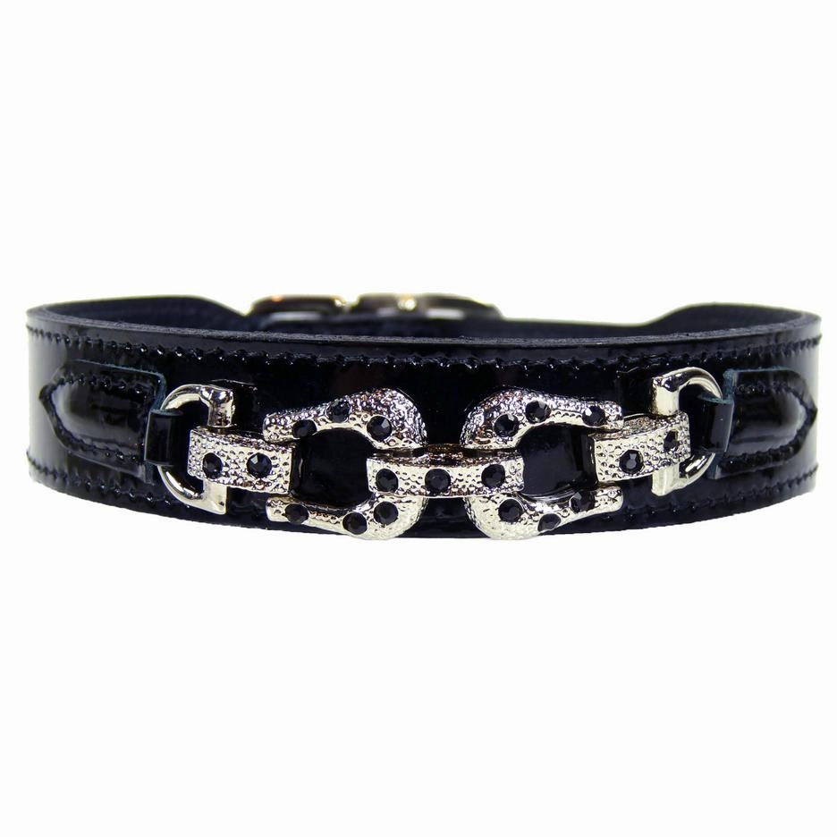 After Eight Collection Dog Collar Black Patent