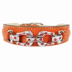 After Eight Collection Dog Collar Tangerine