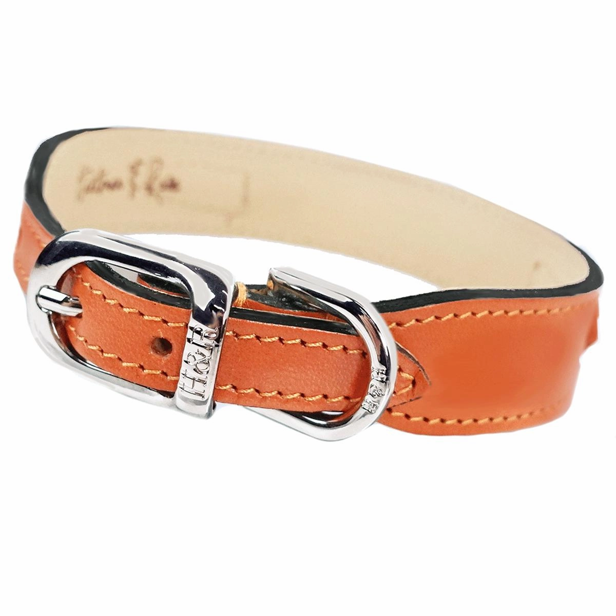 After Eight Collection Dog Collar Tangerine