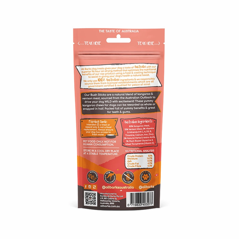 All Barks - Bush Sticks Kangaroo & Venison (110g)