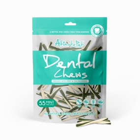 Altimate Pet Dog Dental Chews Infused with Mint & Chlorophyll - Mint Mini Stick 55pcs