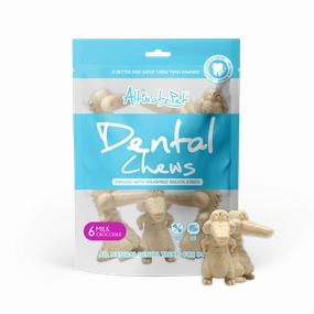 Altimate Pet Dog Dental Chews Infused with Spearmint Breath Strips - Milk Crocodile 6pcs