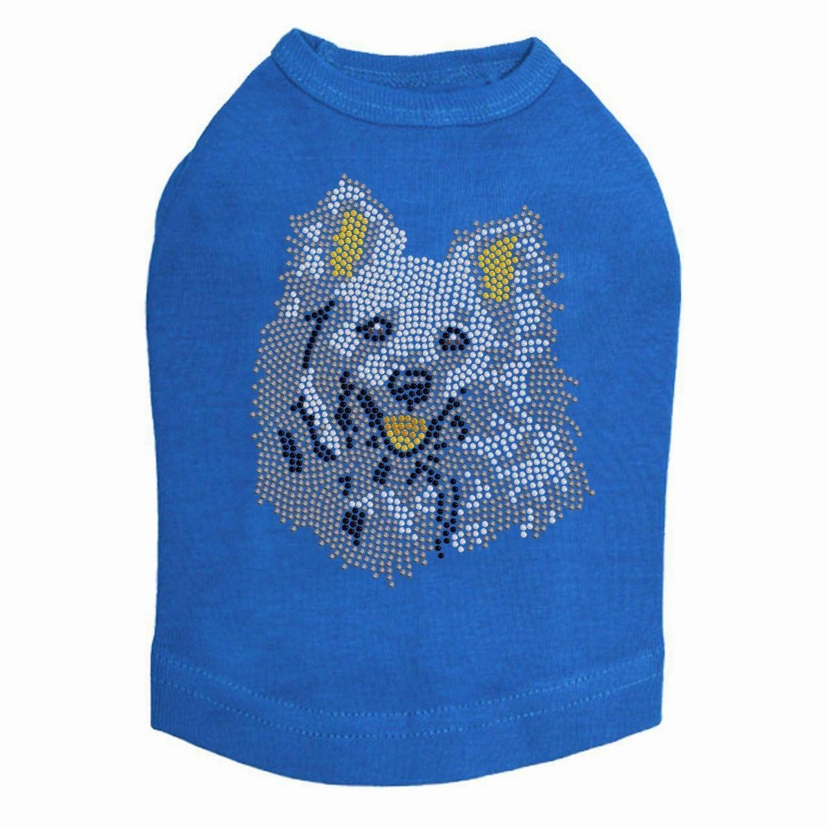 American Eskimo Rhinestone Dog Tank