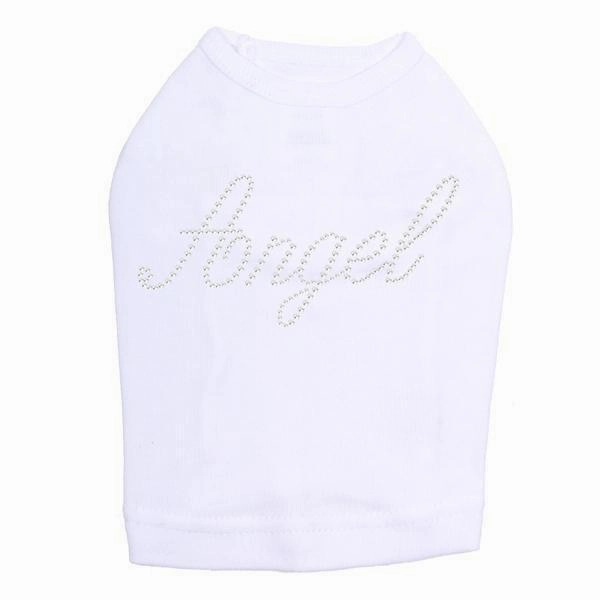 Angel Rhinestone Dog Tank