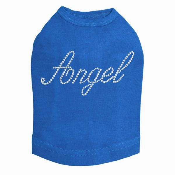 Angel Rhinestone Dog Tank