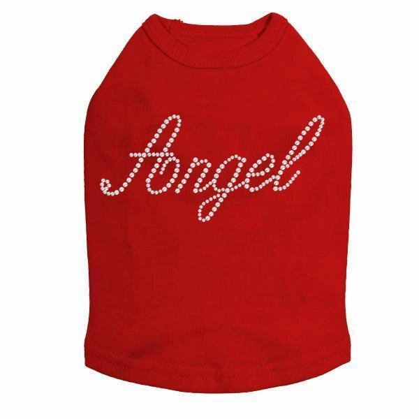 Angel Rhinestone Dog Tank
