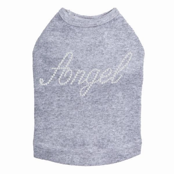 Angel Rhinestone Dog Tank