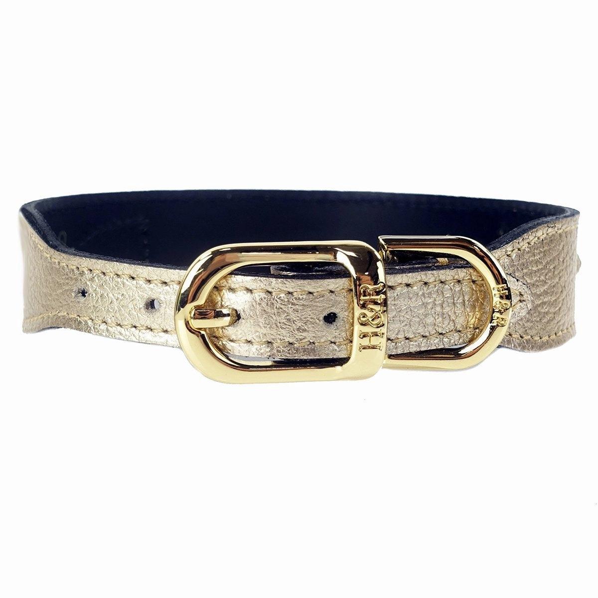 Art Deco Collection Dog Collar Metallic Gold