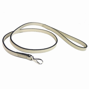 Athena Collection Dog Leash Eggshell/Nickel