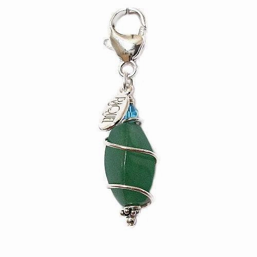 Aventurine Healing Dog Collar Charm Twisted Pawmulet