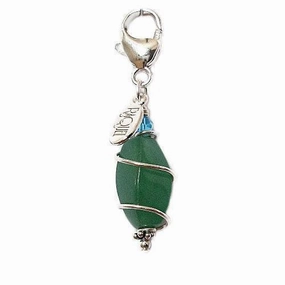 Aventurine Healing Dog Collar Charm Twisted Pawmulet