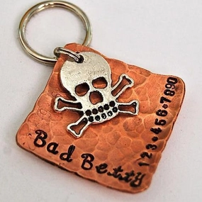 Bad Betty Skully Dog ID Tag