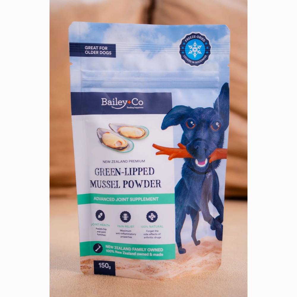 Bailey Co Dog Freeze-Dried Advanced Joint Supplement New Zealand Green-Lipped Mussel 150g
