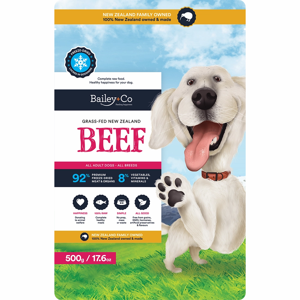 Bailey Co Dog Freeze-Dried Grass-Fed New Zealand Beef 1.2kg