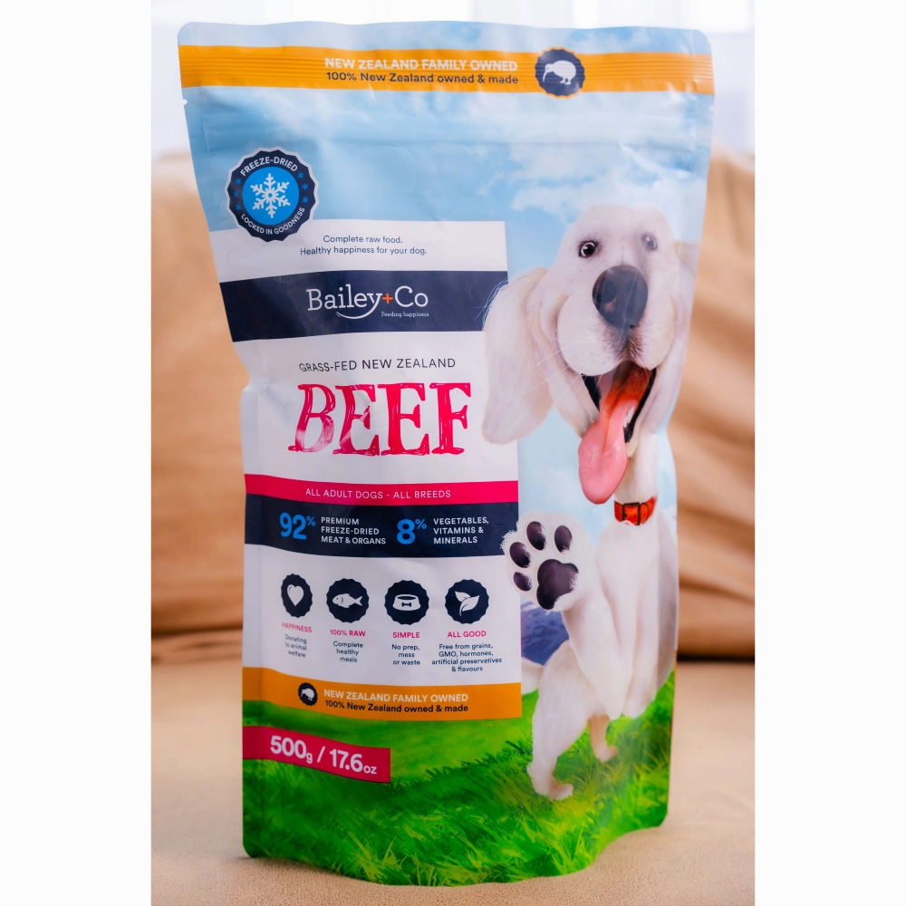 Bailey Co Dog Freeze-Dried Grass-Fed New Zealand Beef 500g