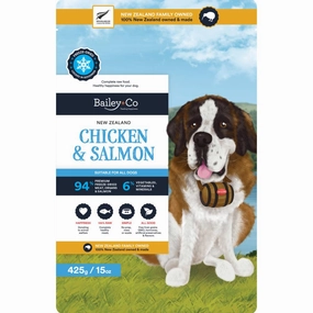 Bailey Co Dog Freeze-Dried Grass-Fed New Zealand Chicken & Salmon 425g